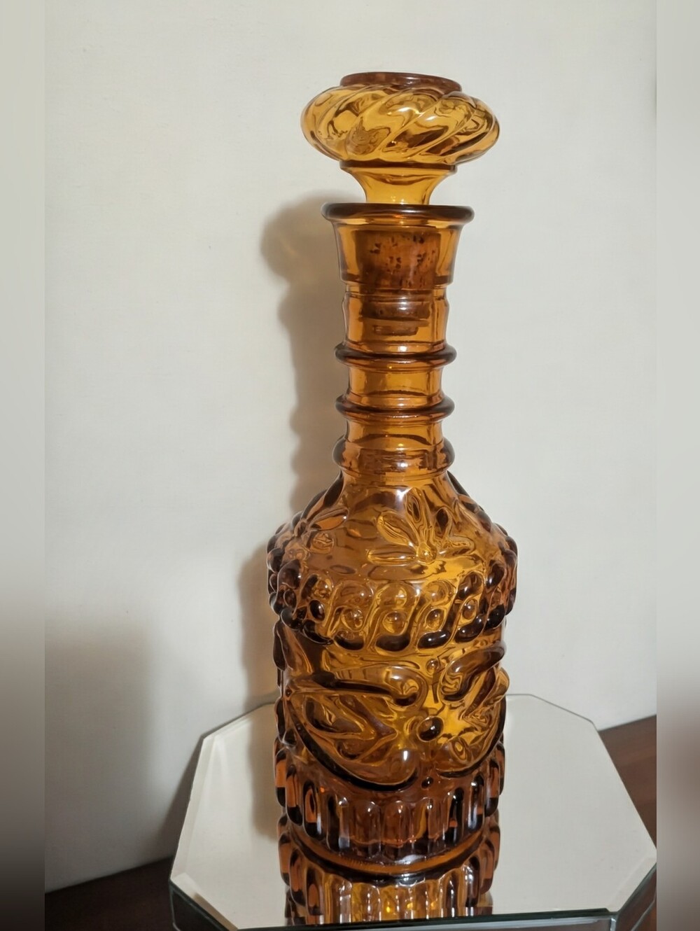 Amber Decorative Glass Decanter - Home Art